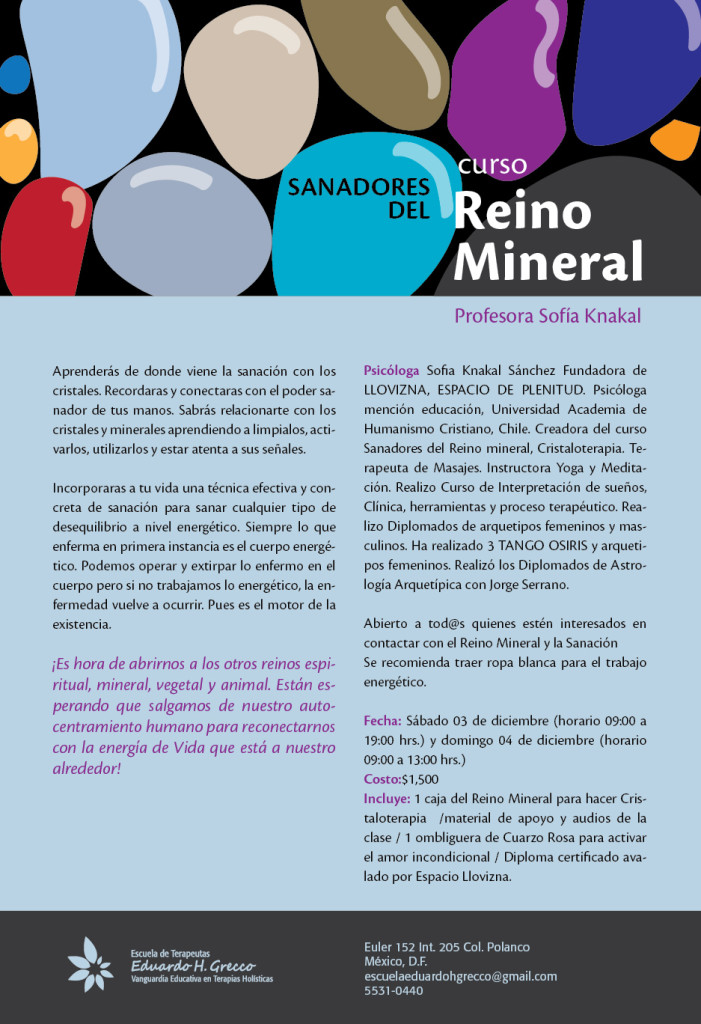 reino mineral, curso cristaloterapia, cursos para terapeutas alternativos,  curso gemas, Sofía Knakal,  Escuela terapeutas florales Eduardo H. Grecco, 