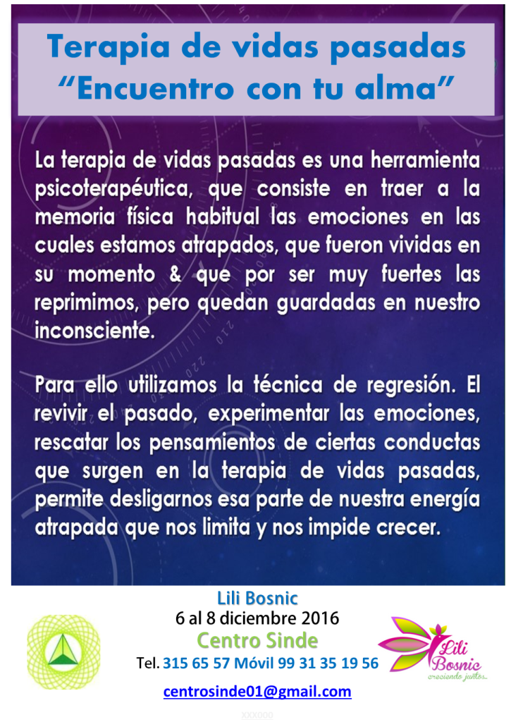 Lili Bosnic, Terapia de Vidas Pasadas, Ho'oponopono, Terapeuta floral, reencarnación, regresiones, 