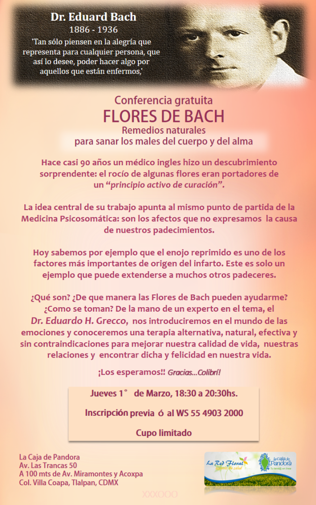 Eduardo Horacio Grecco, Flores de Bach, terapia floral, bipolaridad, terapias alternativas, bipolaridad, mapas emocionales, lectura emocional del cuerpo, cursos y seminarios, relaciones de pareja, abrirse al amor